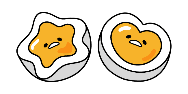 Gudetama Star and Heartcustom cursor pack