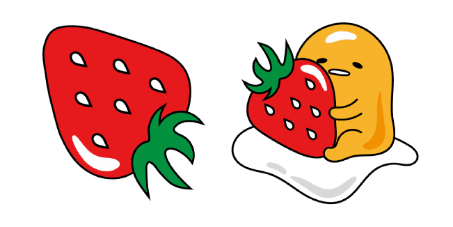 Gudetama and Strawberrycustom cursor pack