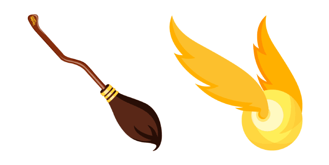 Harry Potter Nimbus 2000 and Golden Snitchcustom cursor pack