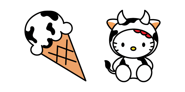 Hello Kitty Cow and Ice Creamcustom cursor pack