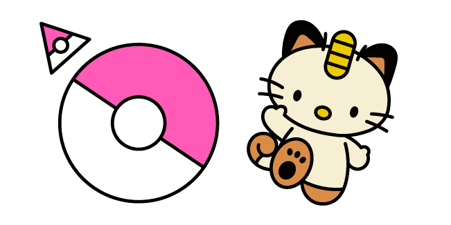 Hello Kitty Pokemon Meowthcustom cursor pack