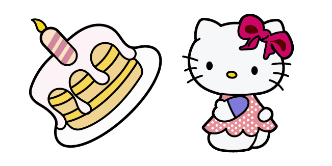 Hello Kitty and Birthday Cakecustom cursor pack