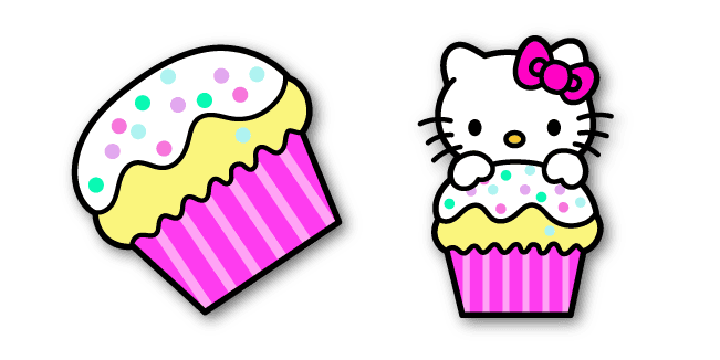 Hello Kitty and Cupcakecustom cursor pack