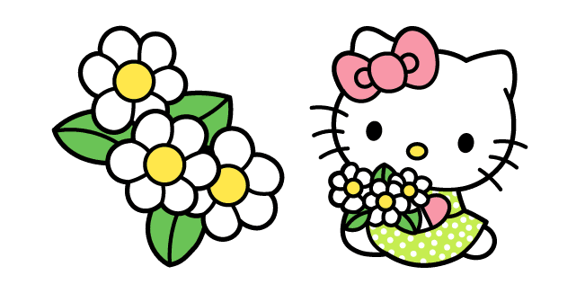 Hello Kitty and Daisiescustom cursor pack