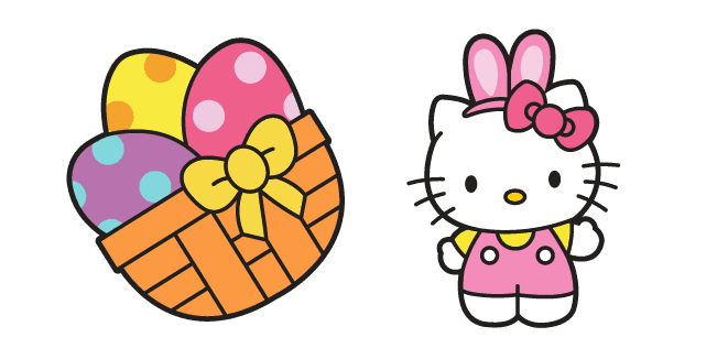 Hello Kitty and Easter Eggscustom cursor pack