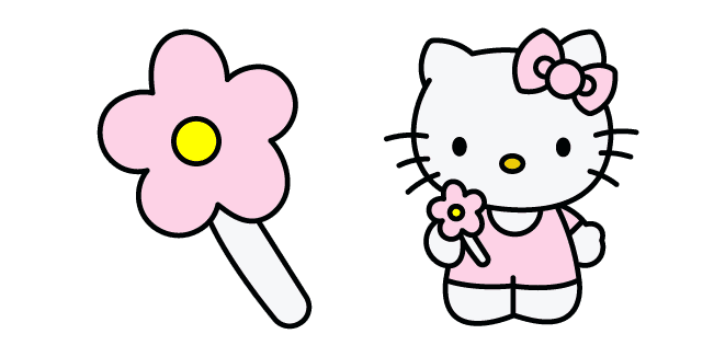 Hello Kitty and Pink Flowercustom cursor pack