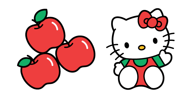 Hello Kitty and Red Applescustom cursor pack