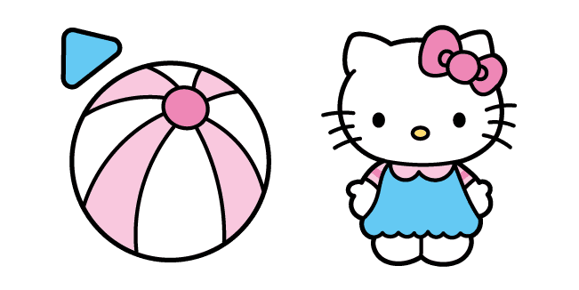 Hello Kitty and a Pink Beach Ballcustom cursor pack