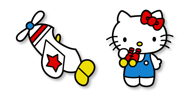 Hello Kitty and an Airplanecustom cursor pack