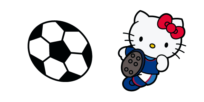 Hello Kitty as a Soccer Playercustom cursor pack