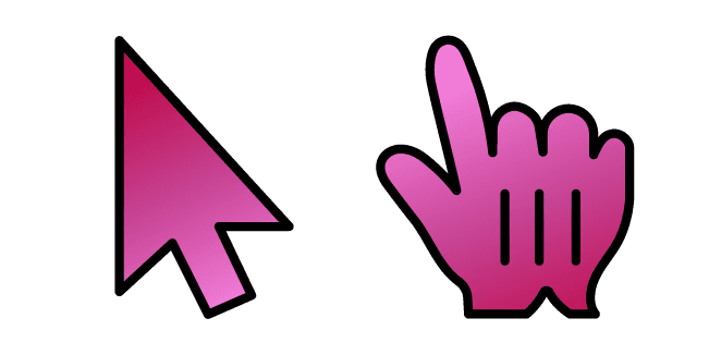 Hot Pink Gradientcustom cursor pack