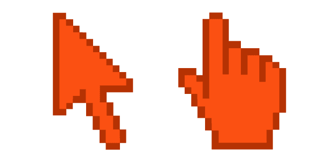 International Orange Aerospace Pixelcustom cursor pack