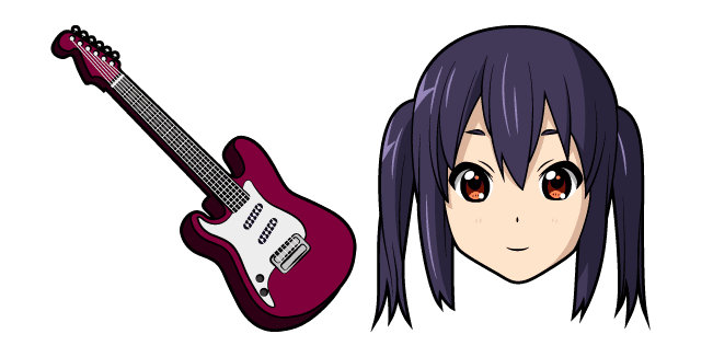 K-ON Azusa Nakano and Guitarcustom cursor pack