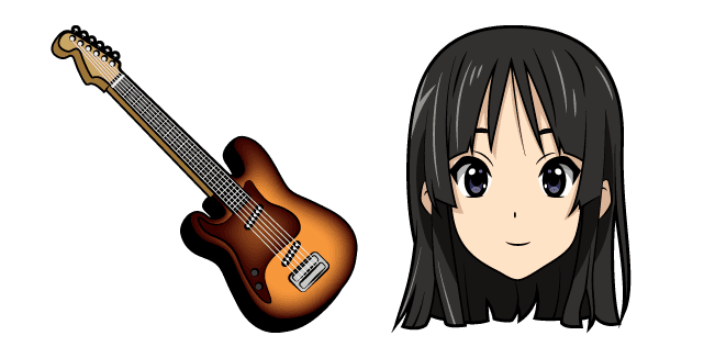 K-ON Mio Akiyama and Guitarcustom cursor pack