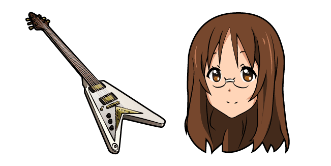 K-ON Sawako Yamanaka and Guitarcustom cursor pack