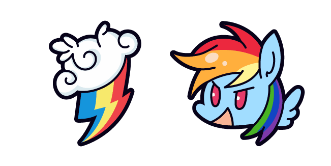 Kawaii My Little Pony Rainbow Dashcustom cursor pack