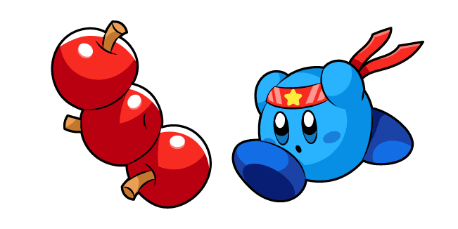 Kirby Blue Kirby and Red Applescustom cursor pack