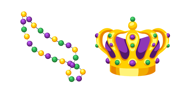 Mardi Gras Beads and Crowncustom cursor pack