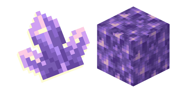 Minecraft Amethyst Block and Clustercustom cursor pack