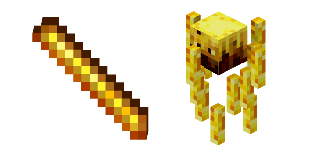 Minecraft Blaze Rod and Blazecustom cursor pack