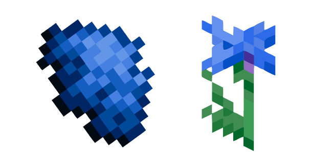 Minecraft Blue Dye and Cornflowercustom cursor pack