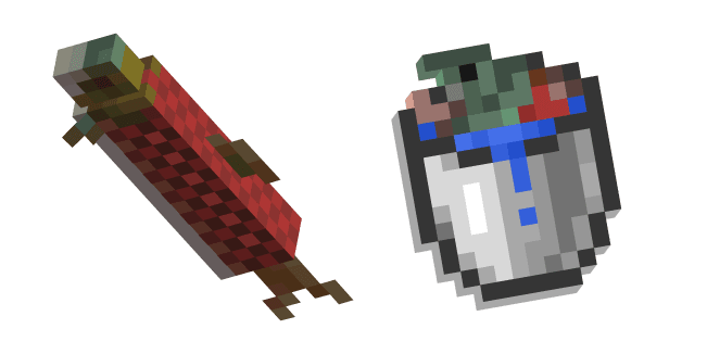 Minecraft Bucket of Salmon and Salmoncustom cursor pack