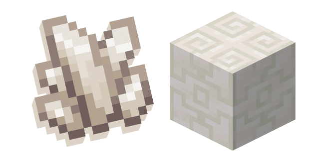 Minecraft Chiseled Quartz Block and Nether Quartzcustom cursor pack