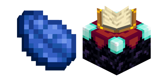 Minecraft Enchanting Table and Lapis Lazulicustom cursor pack