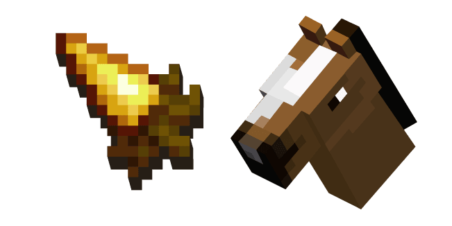 Minecraft Golden Carrot and Horsecustom cursor pack