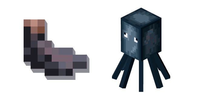 Minecraft Ink Sac and Squidcustom cursor pack