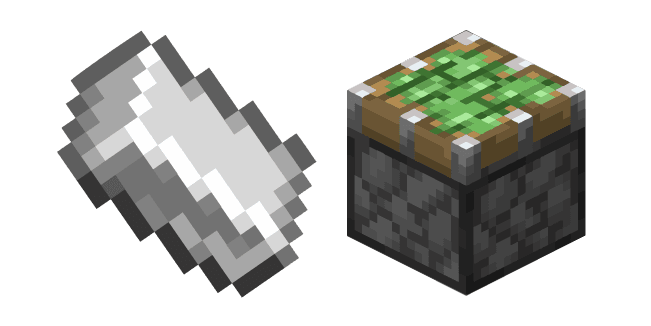 Minecraft Iron Ingot and Pistonscustom cursor pack