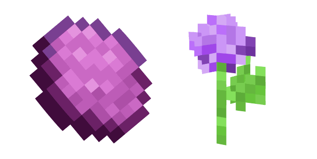 Minecraft Magenta Dye and Alliumcustom cursor pack