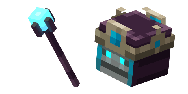 Minecraft Necromancer and Staffcustom cursor pack