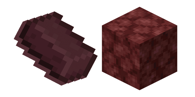 Minecraft Netherrack and Nether Brickcustom cursor pack