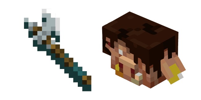 Minecraft Piglin Merchant and Highland Axecustom cursor pack