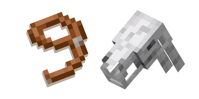 Minecraft Skeleton Horse and Leadcustom cursor pack