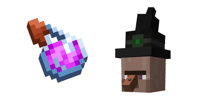 Minecraft Splash Potion and Witchcustom cursor pack