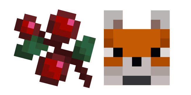 Minecraft Sweet Berries and Foxcustom cursor pack