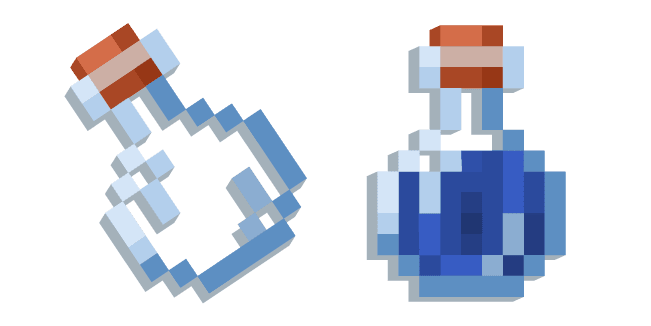 Minecraft Water Bottlecustom cursor pack