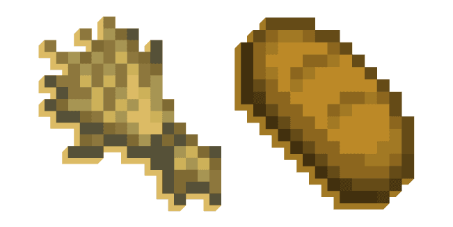 Minecraft Wheat and Breadcustom cursor pack