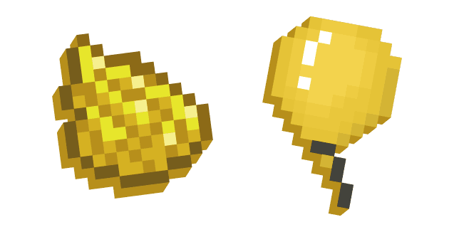 Minecraft Yellow Dye and Ballooncustom cursor pack