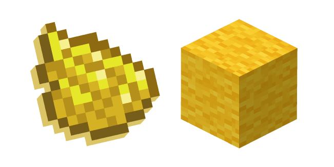 Minecraft Yellow Dye and Wool custom cursor pack