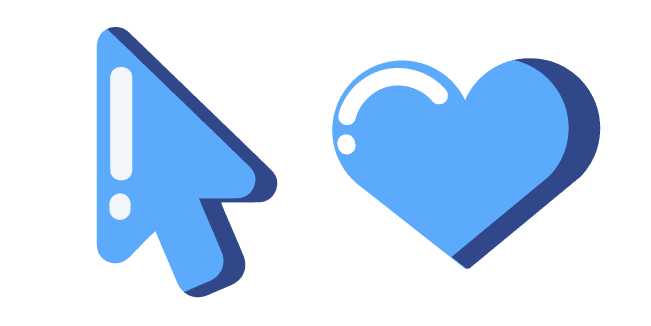 Minimal Blue Heartcustom cursor pack