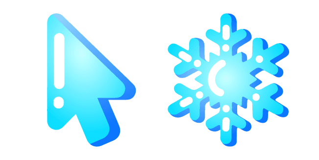 Minimal Blue Snowflakecustom cursor pack