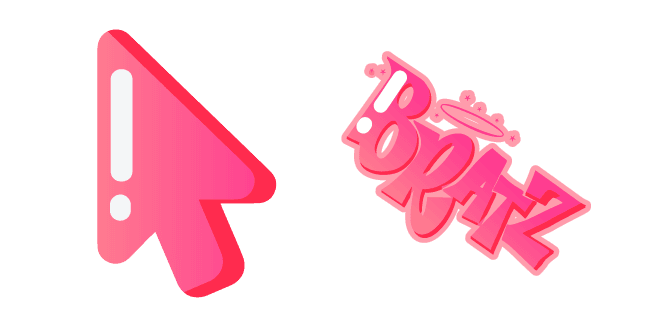 Minimal Gradient Red Pink Bratz Logocustom cursor pack