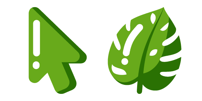 Minimal Monstera Leafcustom cursor pack