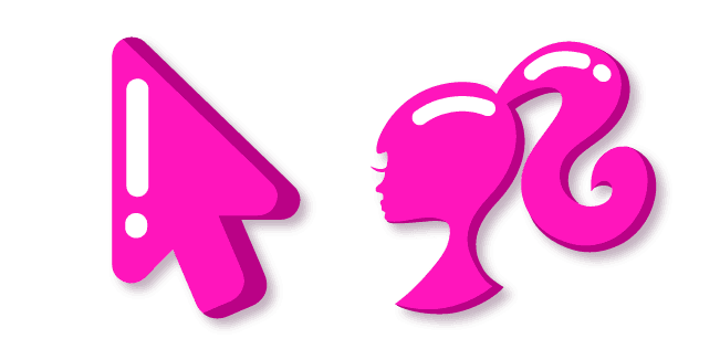 Minimal Pink Barbie Logocustom cursor pack