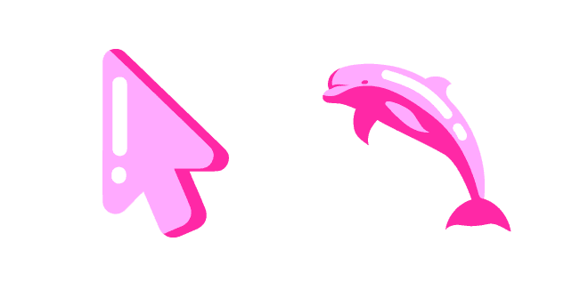 Minimal Pink Dolphincustom cursor pack