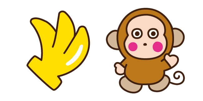 Monkichi and Bananacustom cursor pack