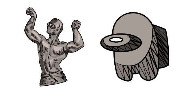 Muscle Building Pencil Comics Among Us Memecustom cursor pack